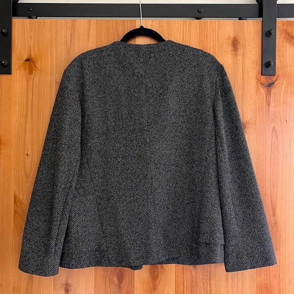 TopShop Jacket with Off-Center Front Zip + Cropped Sleeves - Picture 3 of 9